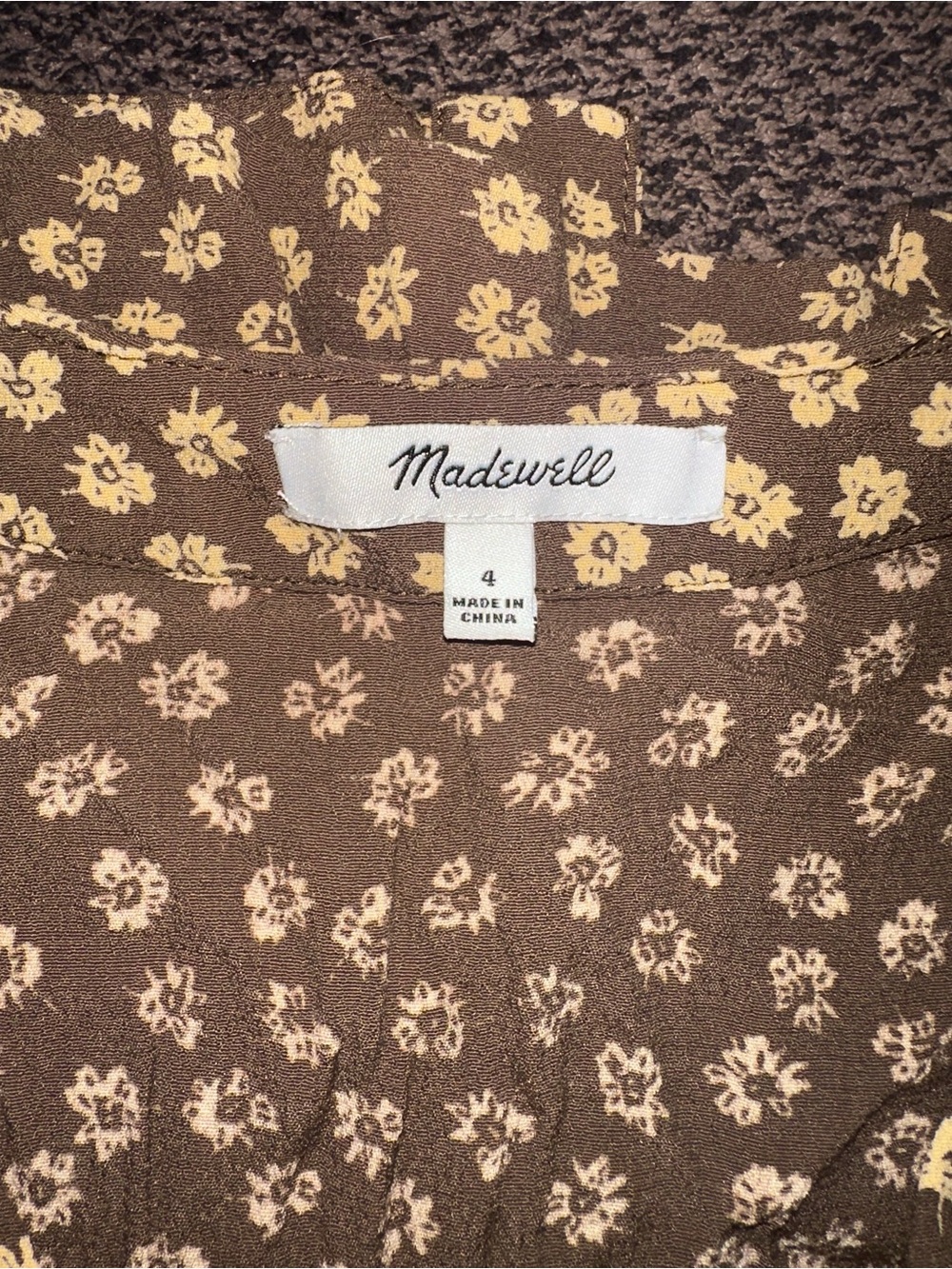 Madewell Brown Floral Maxi Dress with V-Neck - Picture 3 of 3